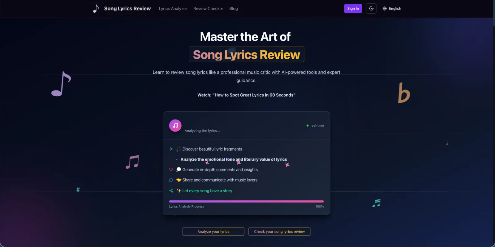 Song-lyrics-review screenshot 1