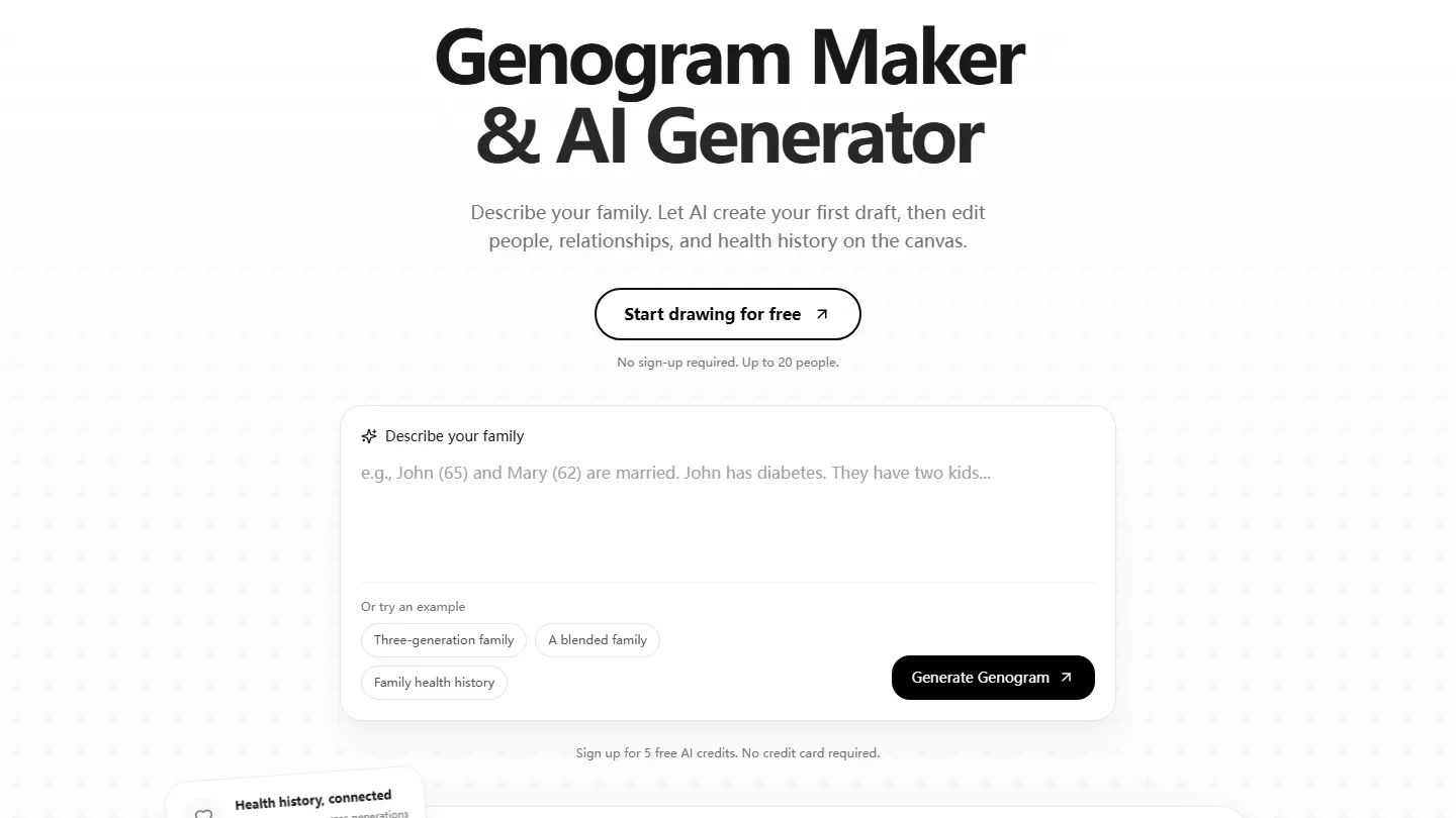 Genogramlab screenshot 1