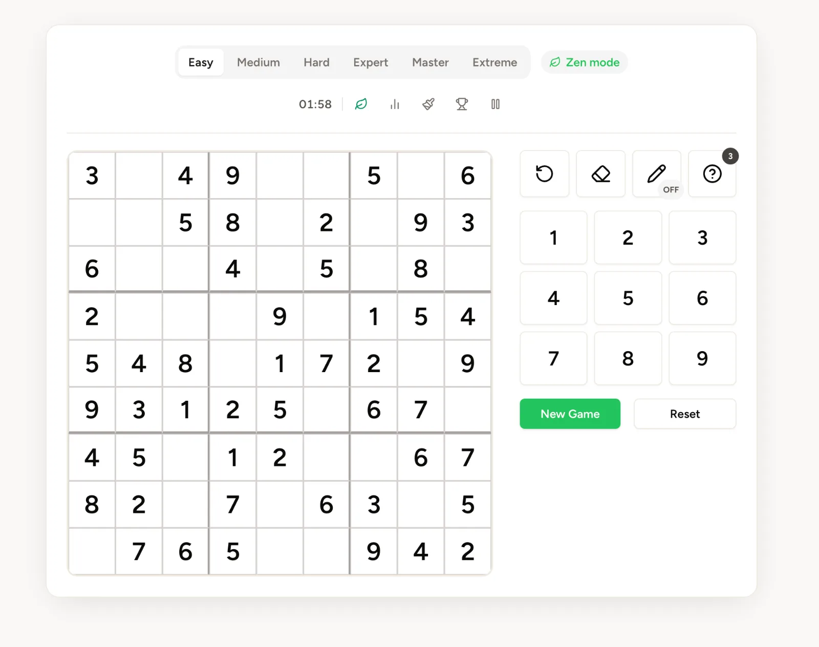 Sudokuunlimited screenshot 1