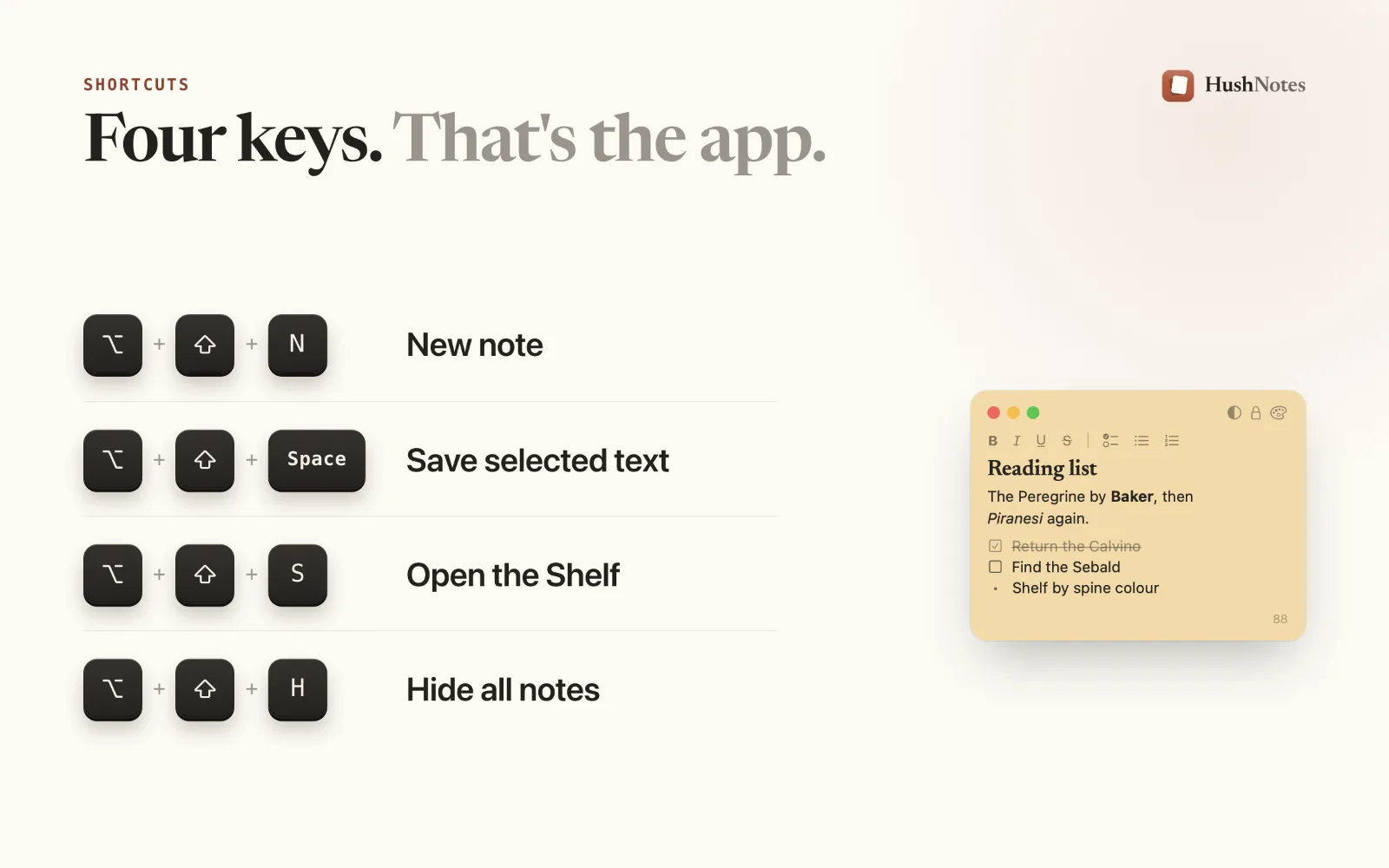 HushNotes screenshot 2