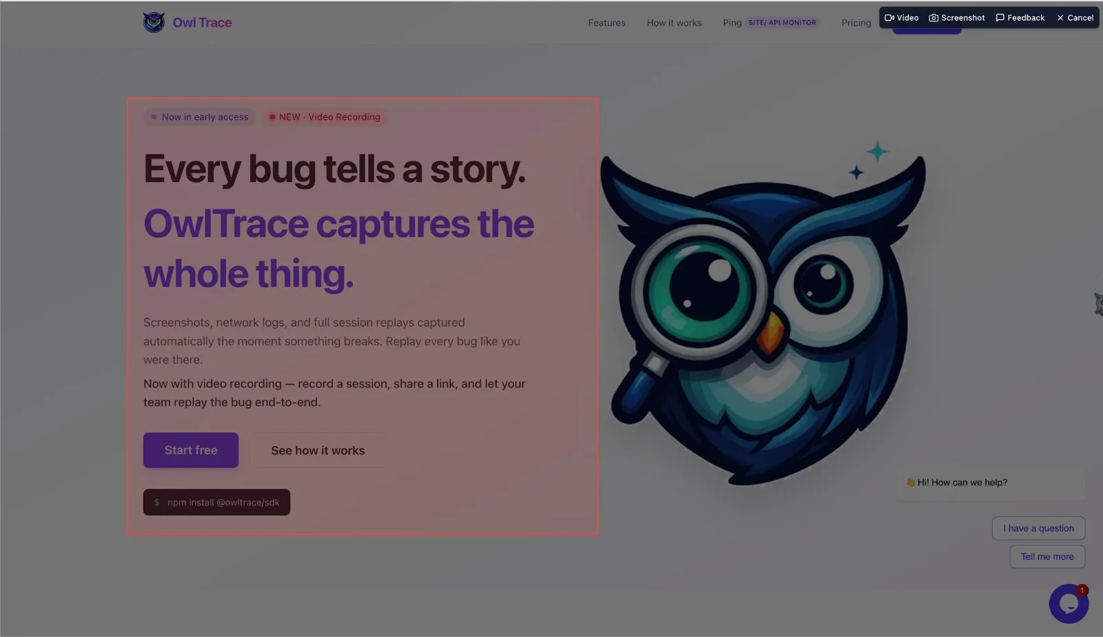 Owltrace screenshot 2