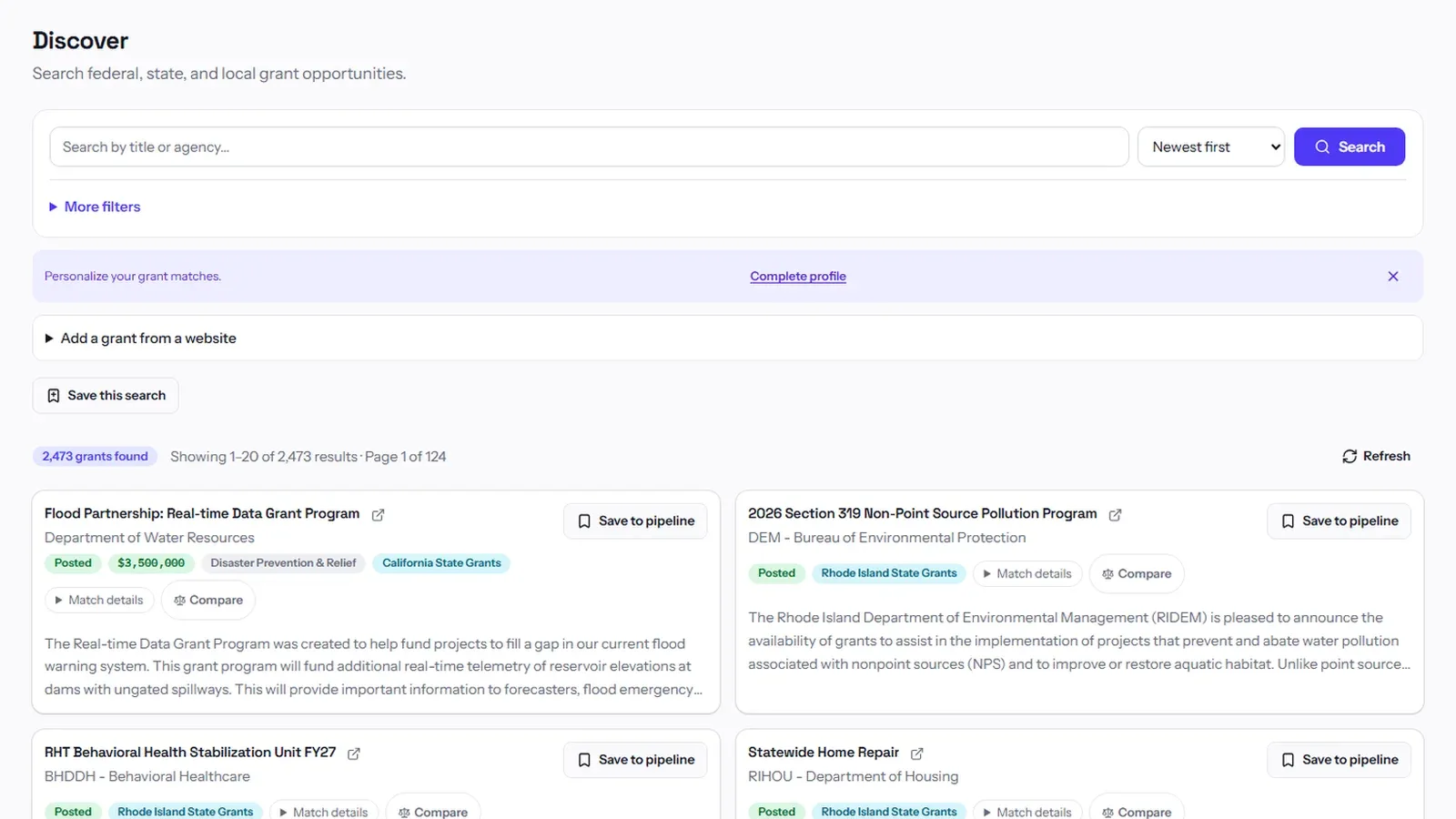 GrantCue screenshot 1