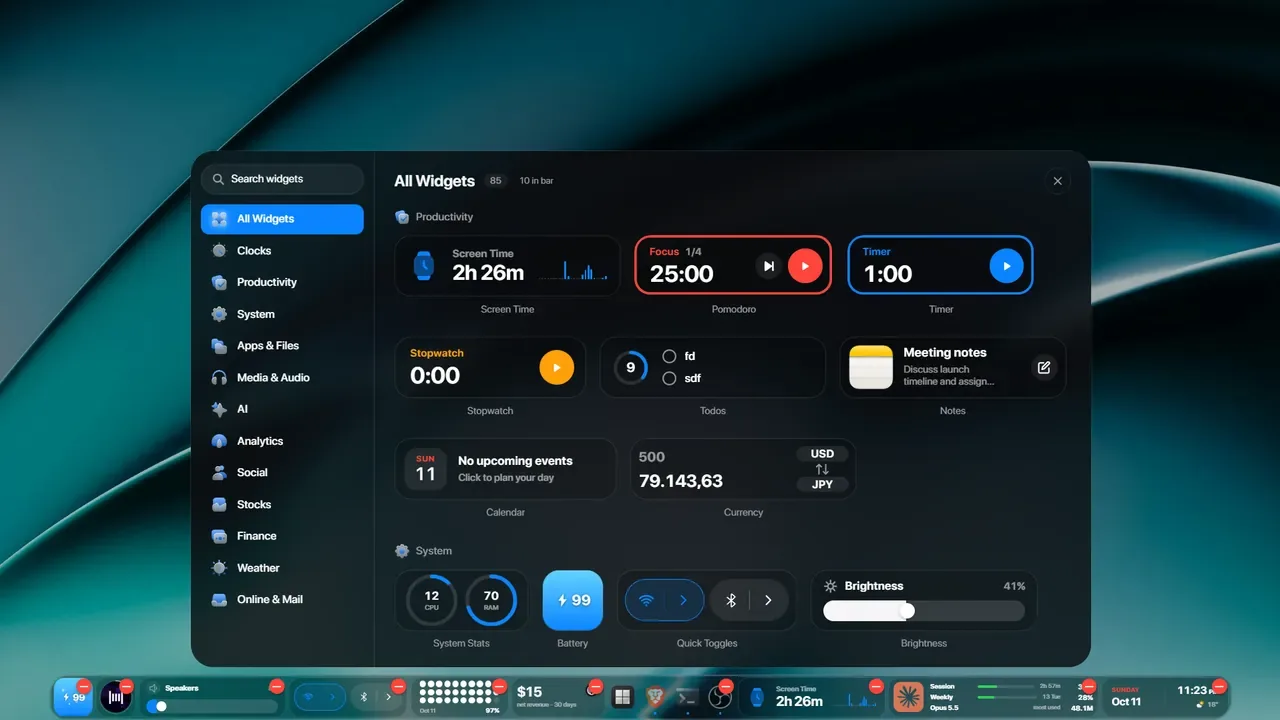 lumabar screenshot 2