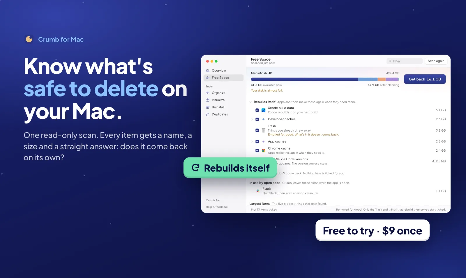 Cleanwithcrumb screenshot 1