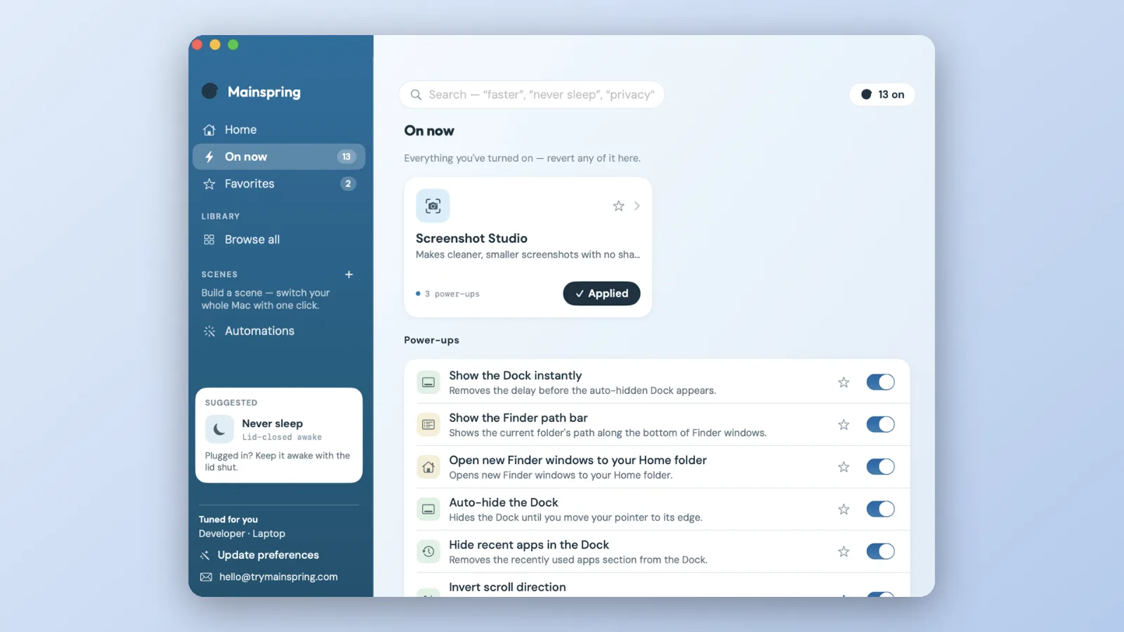 Trymainspring screenshot 2