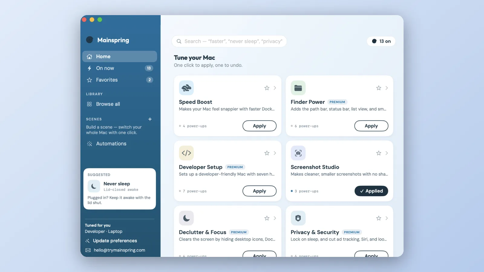 Trymainspring screenshot 1
