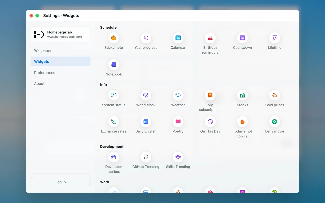 HomepageTab New Tab screenshot 3
