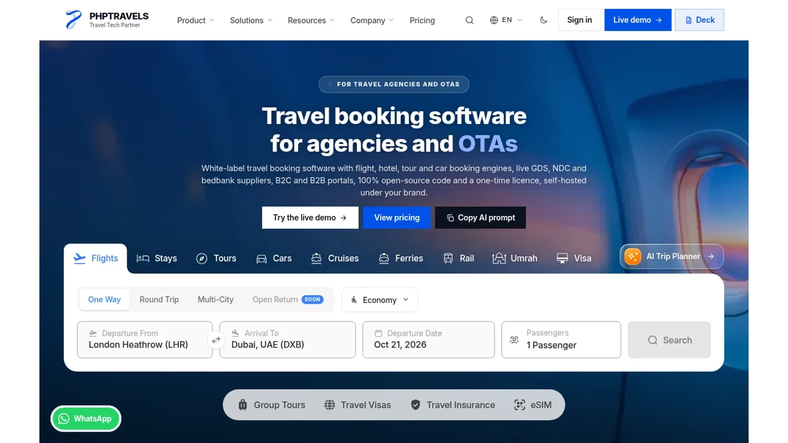 PHPTRAVELS screenshot 1